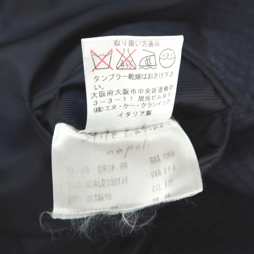 【中古】スティレ ラティーノ STILE LATINO ウール チェック 3つボタンスーツ ネイビーxブラック【サイズ上48/下(表記なし)XL位】【 状態ランクB 】【 メンズ 】