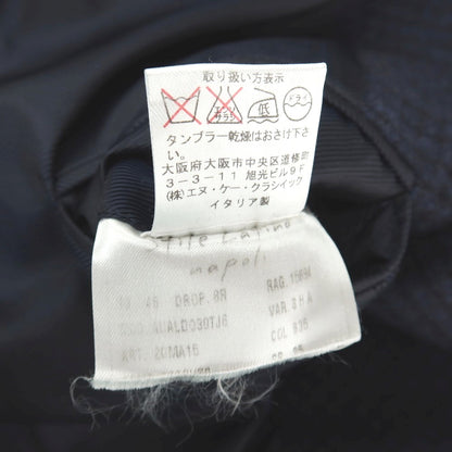 【中古】スティレ ラティーノ STILE LATINO ウール チェック 3つボタンスーツ ネイビーxブラック【サイズ上48/下(表記なし)XL位】【 状態ランクB 】【 メンズ 】