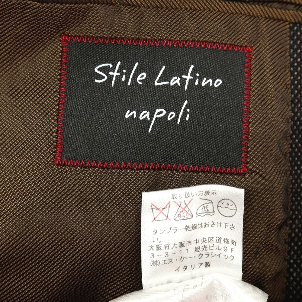 【中古】スティレ ラティーノ STILE LATINO ウール 3つボタンスーツ ブラウン【サイズ48】【 状態ランクB 】【 メンズ 】