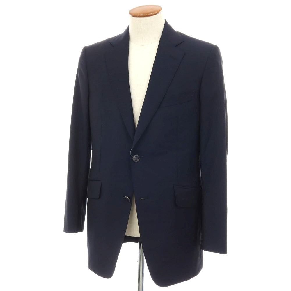 【中古】ダンヒル Dunhill ウールモヘヤ 2B テーラードジャケット ネイビー【サイズ48】【 状態ランクC 】【 メンズ 】