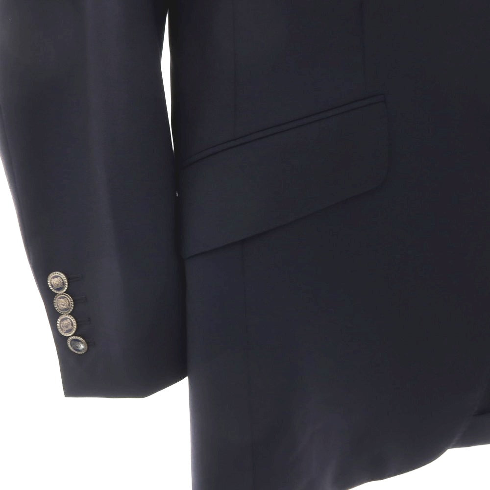 【中古】ダンヒル Dunhill ウールモヘヤ 2B テーラードジャケット ネイビー【サイズ48】【 状態ランクC 】【 メンズ 】