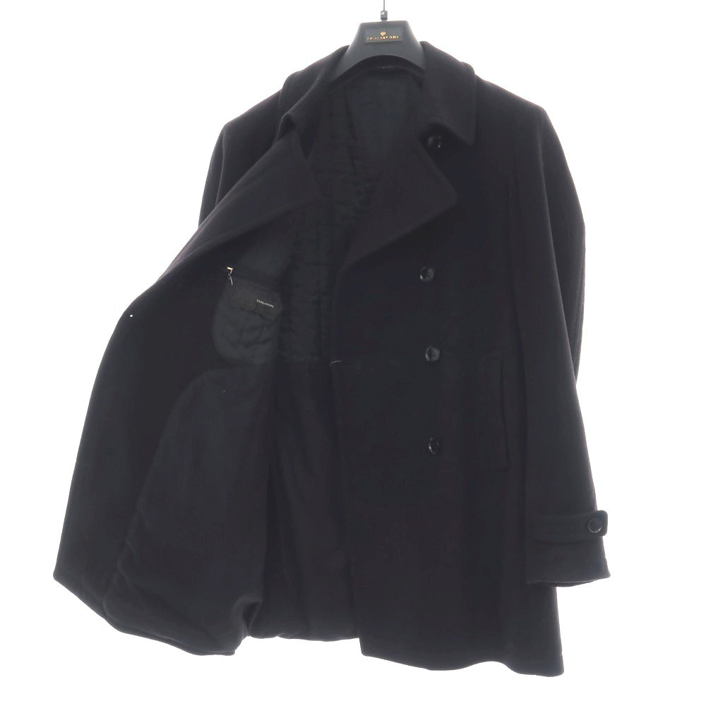 【中古】タリアトーレ TAGLIATORE ウールカシミヤ ダブルブレストコート ブラック【サイズ50】【 状態ランクC 】【 メンズ 】