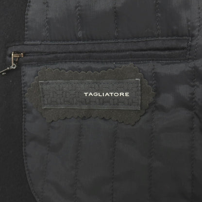 【中古】タリアトーレ TAGLIATORE ウールカシミヤ ダブルブレストコート ブラック【サイズ50】【 状態ランクC 】【 メンズ 】