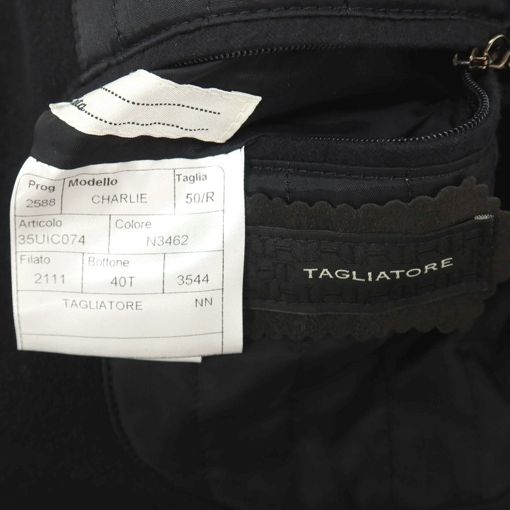 【中古】タリアトーレ TAGLIATORE ウールカシミヤ ダブルブレストコート ブラック【サイズ50】【 状態ランクC 】【 メンズ 】