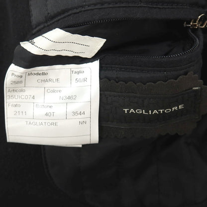 【中古】タリアトーレ TAGLIATORE ウールカシミヤ ダブルブレストコート ブラック【サイズ50】【 状態ランクC 】【 メンズ 】