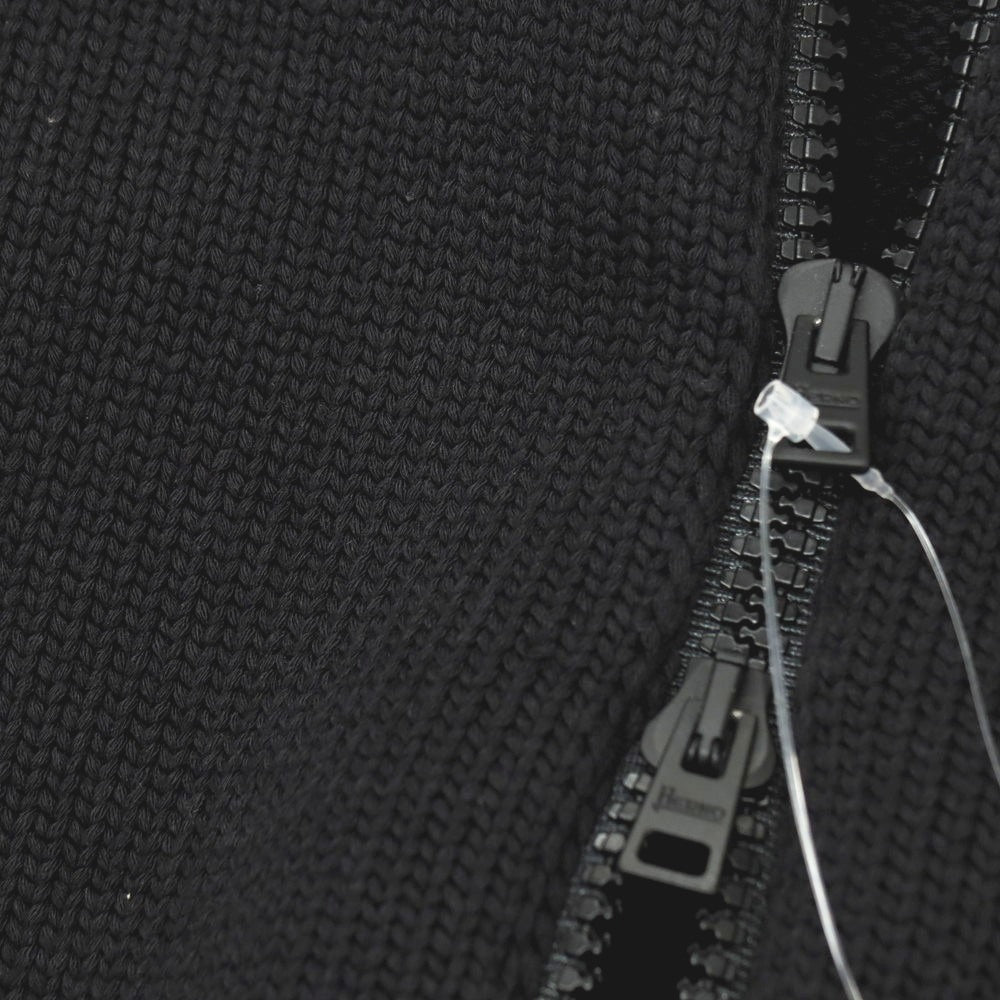 【中古】ヘルノ Herno ニット切り替え ダブルジップ フーデッドブルゾン ブラック【サイズ48】【 状態ランクB 】【 メンズ 】