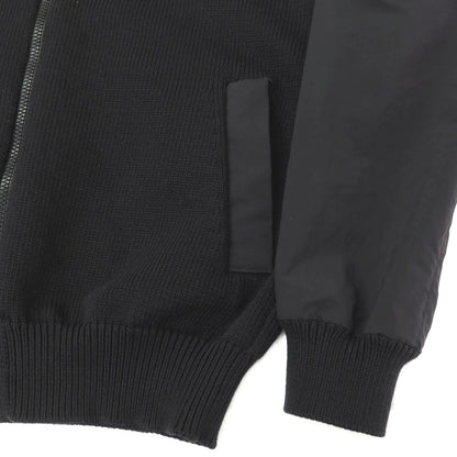 【中古】ヘルノ Herno ニット切り替え ダブルジップ フーデッドブルゾン ブラック【サイズ48】【 状態ランクB 】【 メンズ 】