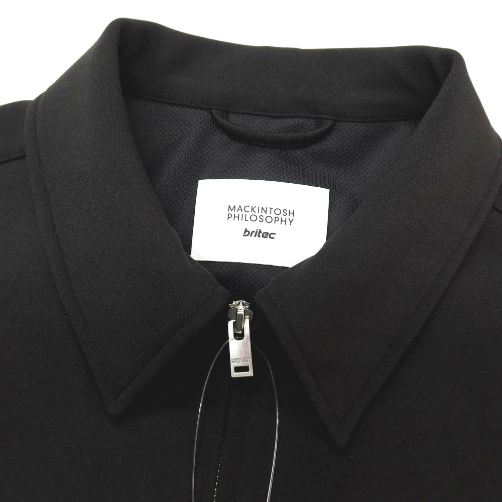 【中古】マッキントッシュフィロソフィー MACKINTOSH PHILOSOPHY britec ポリエステル ジャージー ダブルジップブルゾン ブラック【サイズ40】【 状態ランクB 】【 メンズ 】