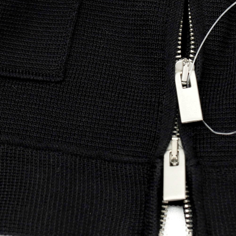 【中古】フィリッポ デ ローレンティス FILIPPO DE LAURENTIIS クレープコットン ダブルジップ ニットブルゾン ブラック【サイズ48】【 状態ランクB 】【 メンズ 】