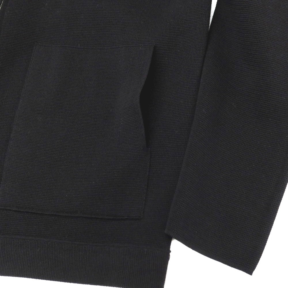 【中古】フィリッポ デ ローレンティス FILIPPO DE LAURENTIIS クレープコットン ダブルジップ ニットブルゾン ブラック【サイズ48】【 状態ランクB 】【 メンズ 】