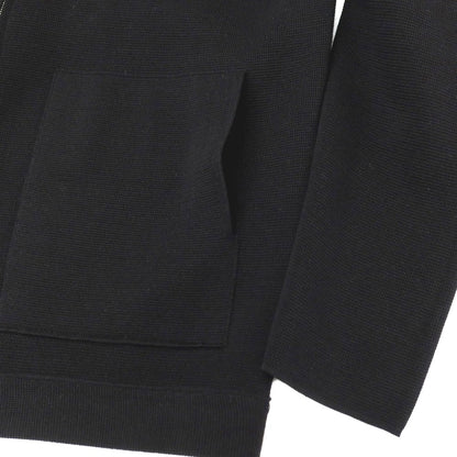 【中古】フィリッポ デ ローレンティス FILIPPO DE LAURENTIIS クレープコットン ダブルジップ ニットブルゾン ブラック【サイズ48】【 状態ランクB 】【 メンズ 】