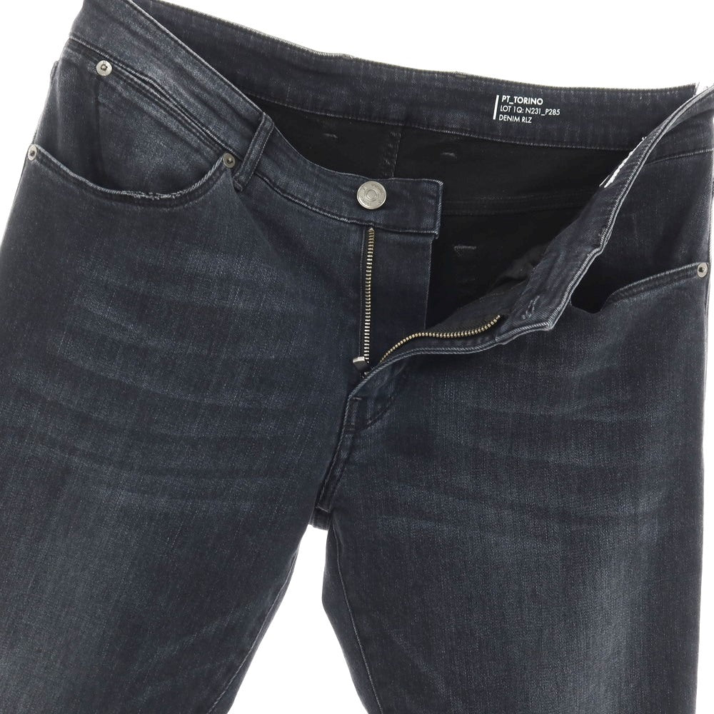 【中古】ピーティートリノ デニム PT TORINO DENIM SWING ストレッチ コットンレーヨンポリエステル デニムパンツ ウォッシュブラック【 サイズ34 】【 状態ランクB 】【 メンズ 】 [APD]