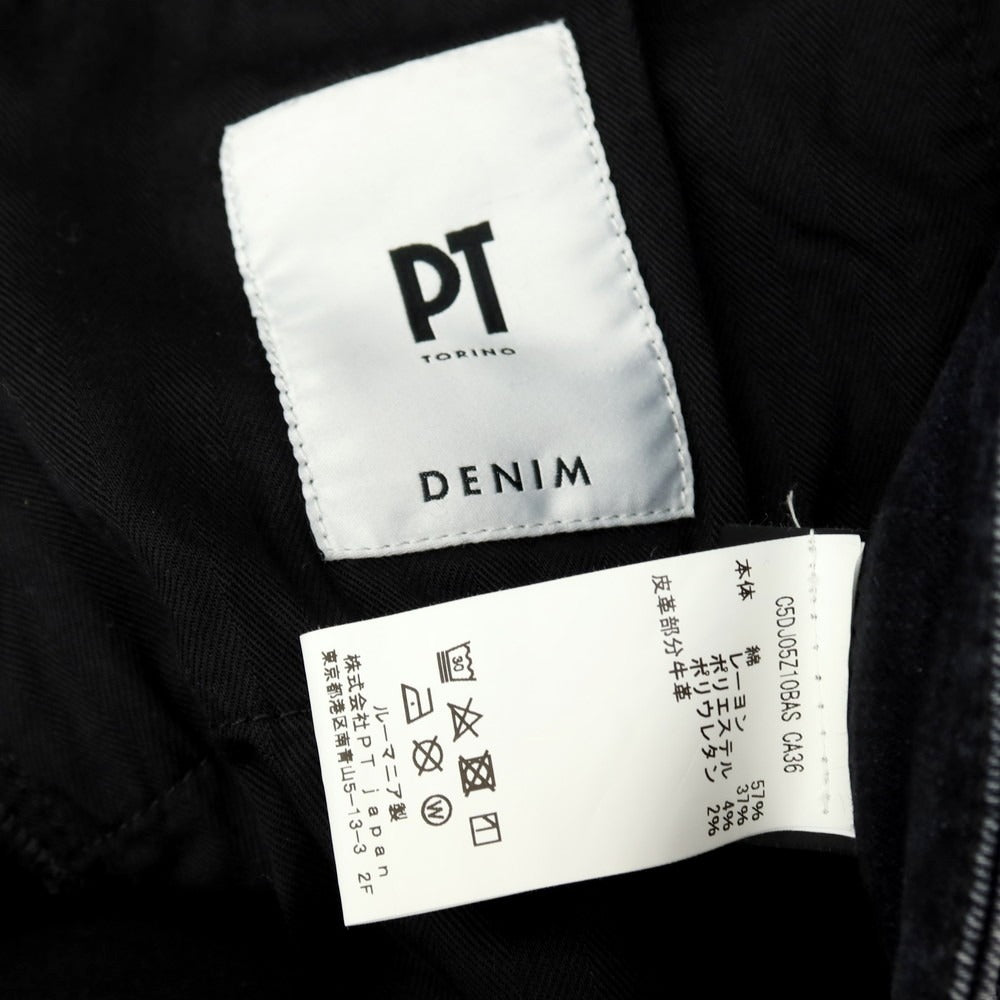 【中古】ピーティートリノ デニム PT TORINO DENIM SWING ストレッチ コットンレーヨンポリエステル デニムパンツ ウォッシュブラック【 サイズ34 】【 状態ランクB 】【 メンズ 】 [APD]
