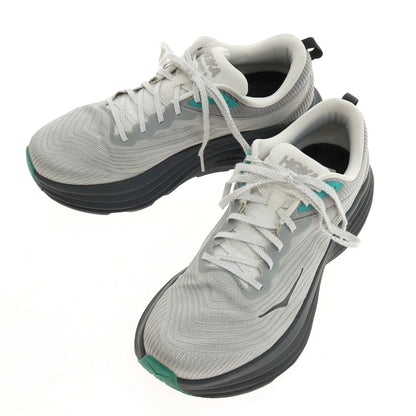 【中古】ホカ オネ オネ HOKA ONE ONE BONDI 8 合成繊維 スニーカー ライトグレー【サイズ28.5】【 状態ランクB 】【 メンズ 】