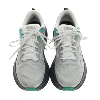【中古】ホカ オネ オネ HOKA ONE ONE BONDI 8 合成繊維 スニーカー ライトグレー【サイズ28.5】【 状態ランクB 】【 メンズ 】