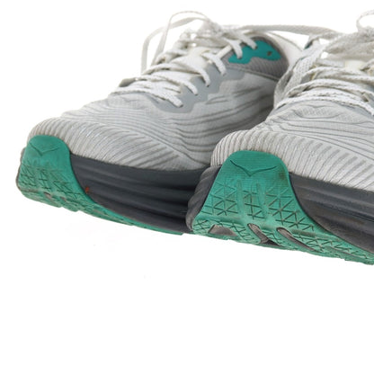 【中古】ホカ オネ オネ HOKA ONE ONE BONDI 8 合成繊維 スニーカー ライトグレー【サイズ28.5】【 状態ランクB 】【 メンズ 】