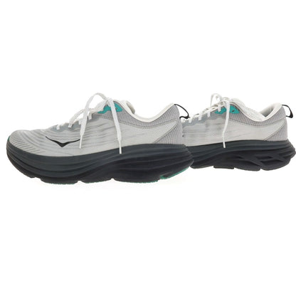 【中古】ホカ オネ オネ HOKA ONE ONE BONDI 8 合成繊維 スニーカー ライトグレー【サイズ28.5】【 状態ランクB 】【 メンズ 】