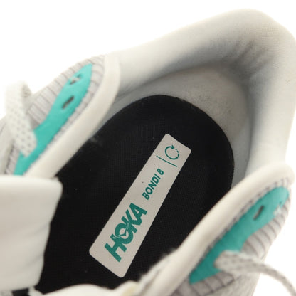 【中古】ホカ オネ オネ HOKA ONE ONE BONDI 8 合成繊維 スニーカー ライトグレー【サイズ28.5】【 状態ランクB 】【 メンズ 】
