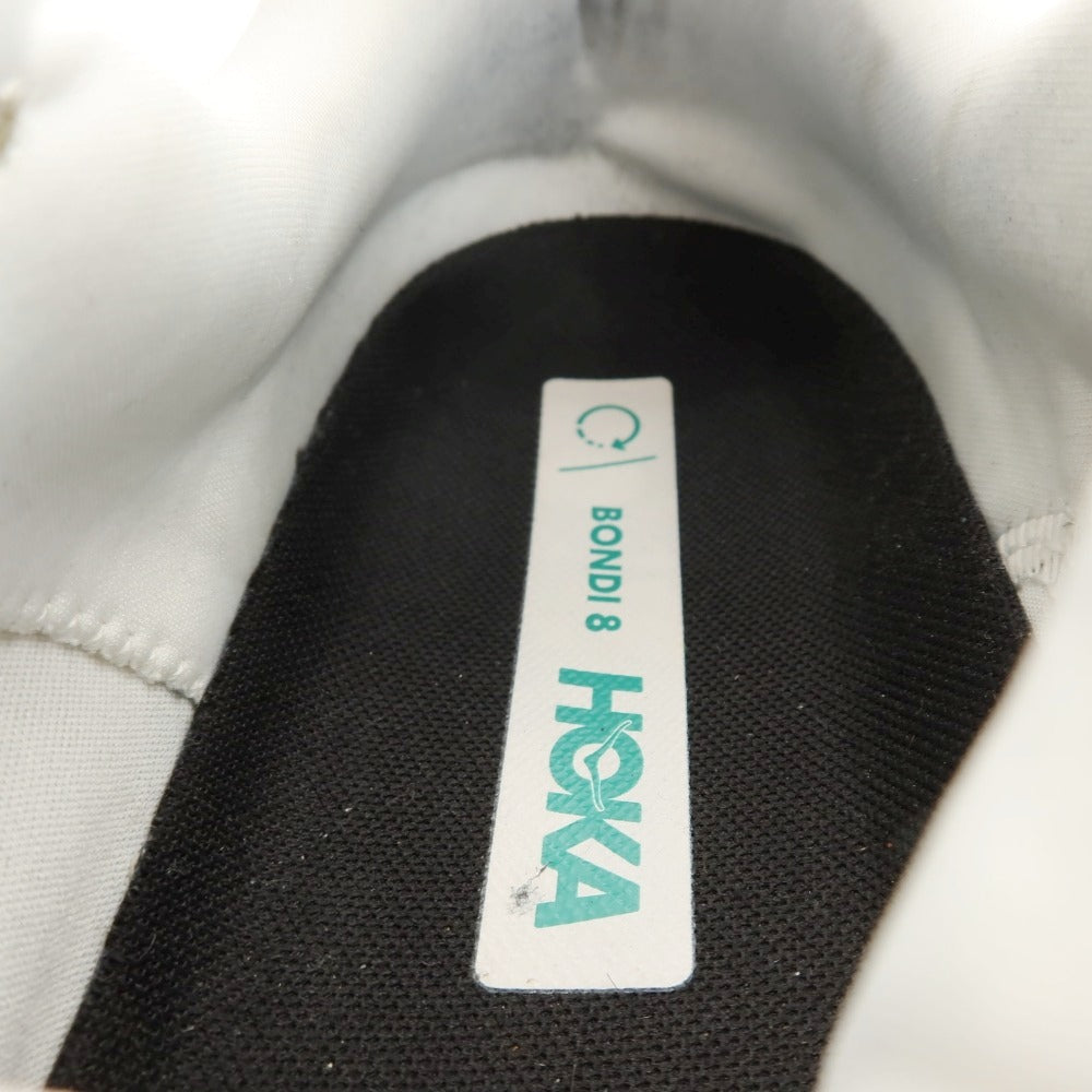 【中古】ホカ オネ オネ HOKA ONE ONE BONDI 8 合成繊維 スニーカー ライトグレー【サイズ28.5】【 状態ランクB 】【 メンズ 】