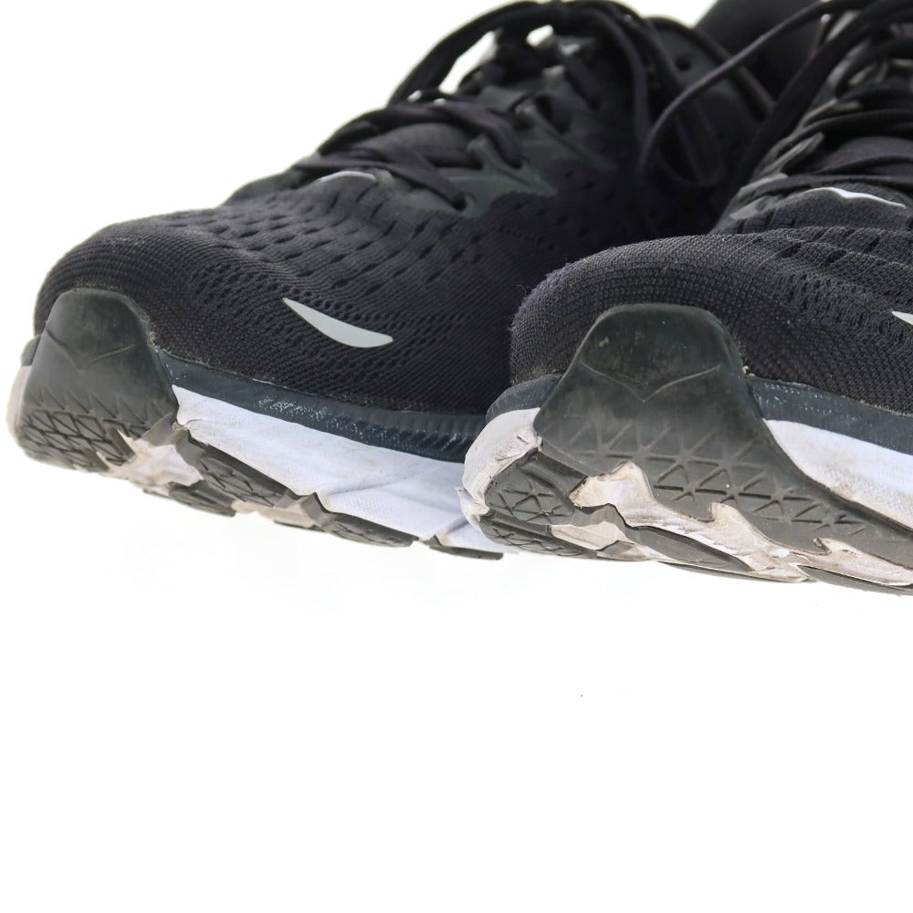 【中古】ホカ オネ オネ HOKA ONE ONE CLIFTON 8 合成繊維 スニーカー ブラック【サイズ28】【 状態ランクC 】【 メンズ 】