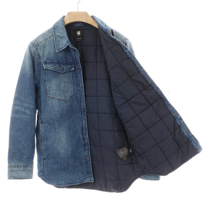 【中古】ジースターロウ G-STAR RAW 3301 PADDED OVERSHIRT コットン デニム 中綿入り シャツブルゾン ブルー【サイズS】【 状態ランクB 】【 メンズ 】