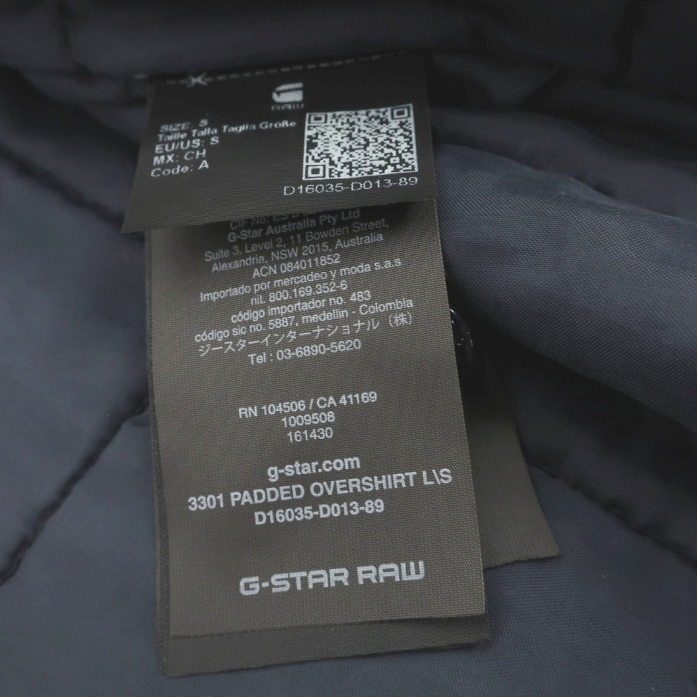 【中古】ジースターロウ G-STAR RAW 3301 PADDED OVERSHIRT コットン デニム 中綿入り シャツブルゾン ブルー【サイズS】【 状態ランクB 】【 メンズ 】