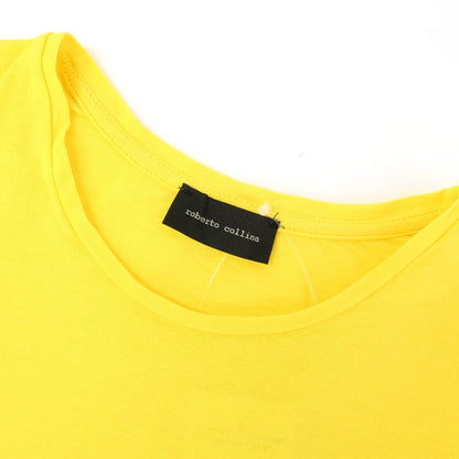 【中古】ロベルトコリーナ ROBERTO COLLINA コットン クルーネック 半袖Ｔシャツ イエロー【サイズ44】【 状態ランクB 】【 メンズ 】