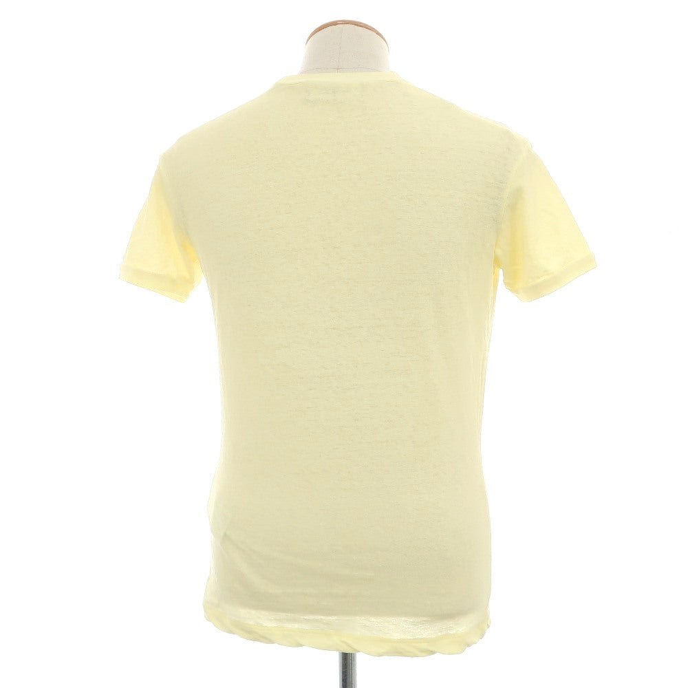 【中古】ディースクエアード DSQUARED2 コットン スラブ クルーネック 半袖Ｔシャツ クリームイエロー【サイズS】【 状態ランクB 】【 メンズ 】