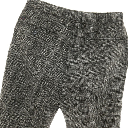 【SALE30%OFF/返品不可】【中古】【未使用】ジーステージ g-stage ポリエステル チェック プリント イージースラックスパンツ ブラックxホワイト【 サイズ44 】【 状態ランクS 】【 メンズ 】
