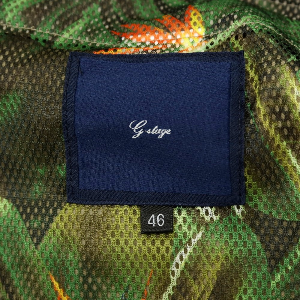 【中古】ジーステージ g-stage ポリエステル サッカー チェック イージースラックスパンツ オリーブ系【サイズ46】【 状態ランクA 】【 メンズ 】