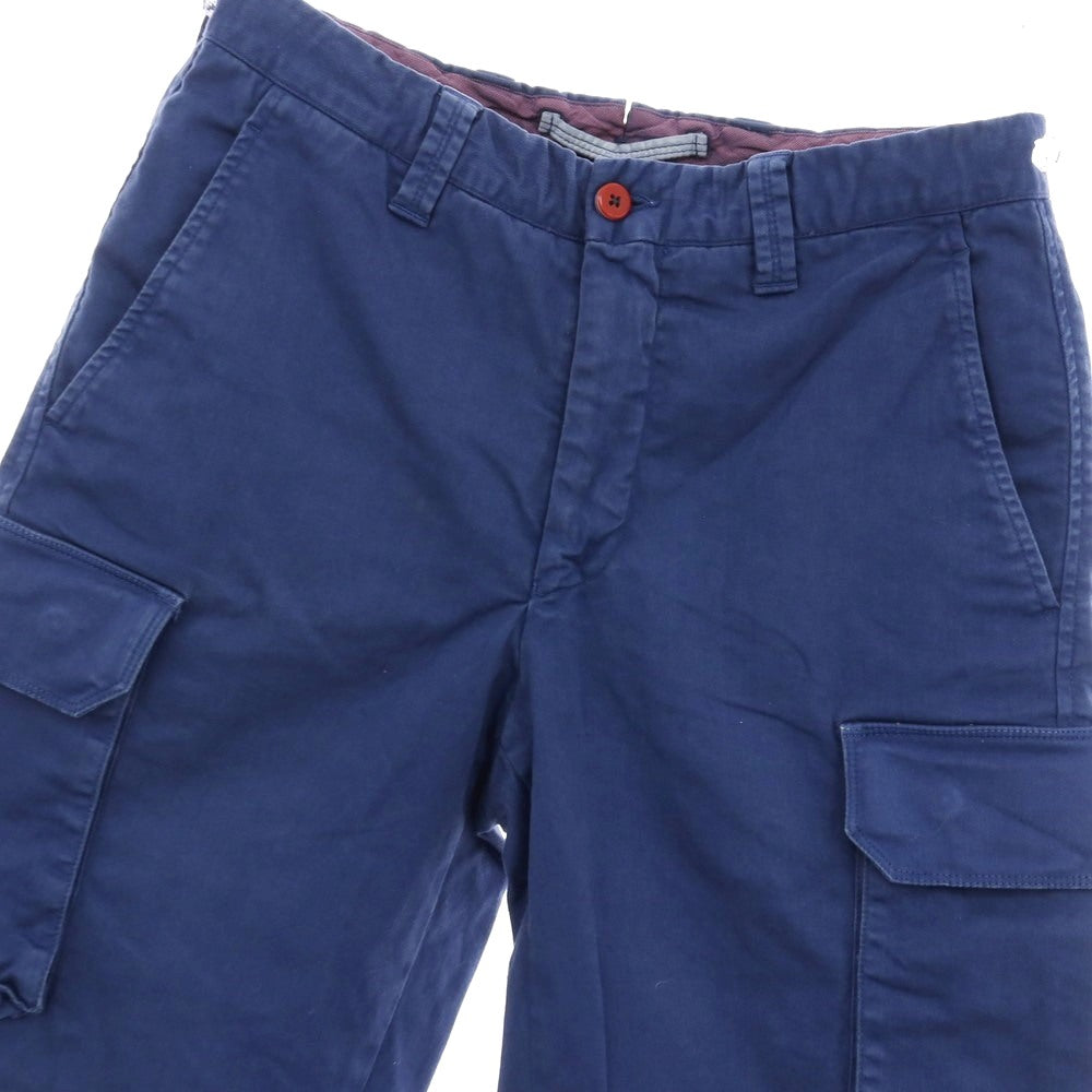 【中古】ヴィガーノ VIGANO ストレッチ コットン系 カーゴショートパンツ ダークブルー【サイズ44】【 状態ランクC 】【 メンズ 】