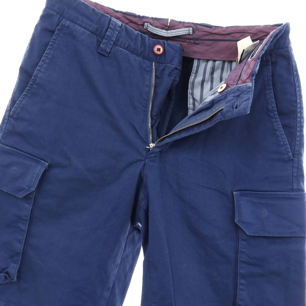【中古】ヴィガーノ VIGANO ストレッチ コットン系 カーゴショートパンツ ダークブルー【サイズ44】【 状態ランクC 】【 メンズ 】