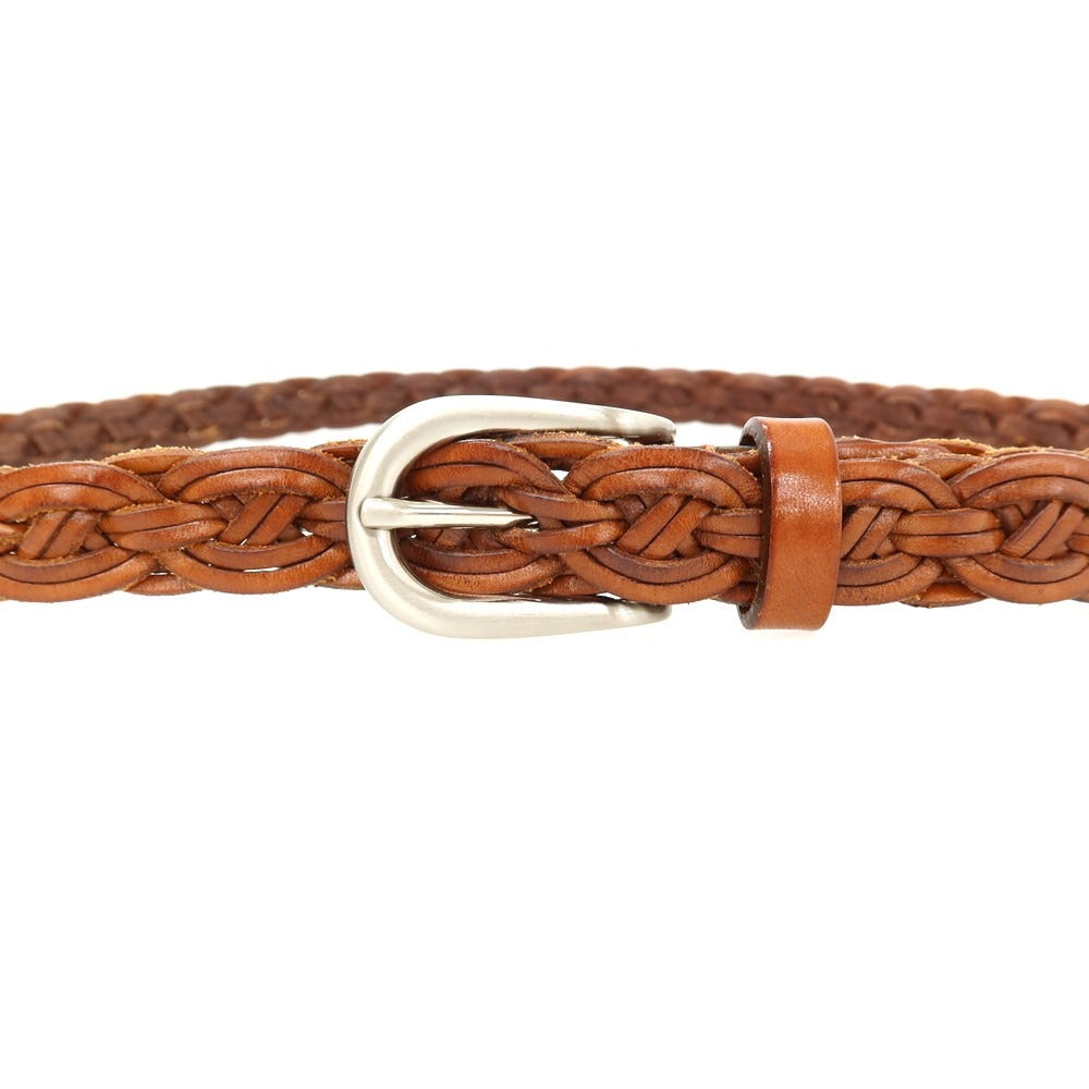 【中古】アンダーソンズ Andersons レザー メッシュベルト ブラウンxシルバー【サイズ90】【 状態ランクB 】【 メンズ 】