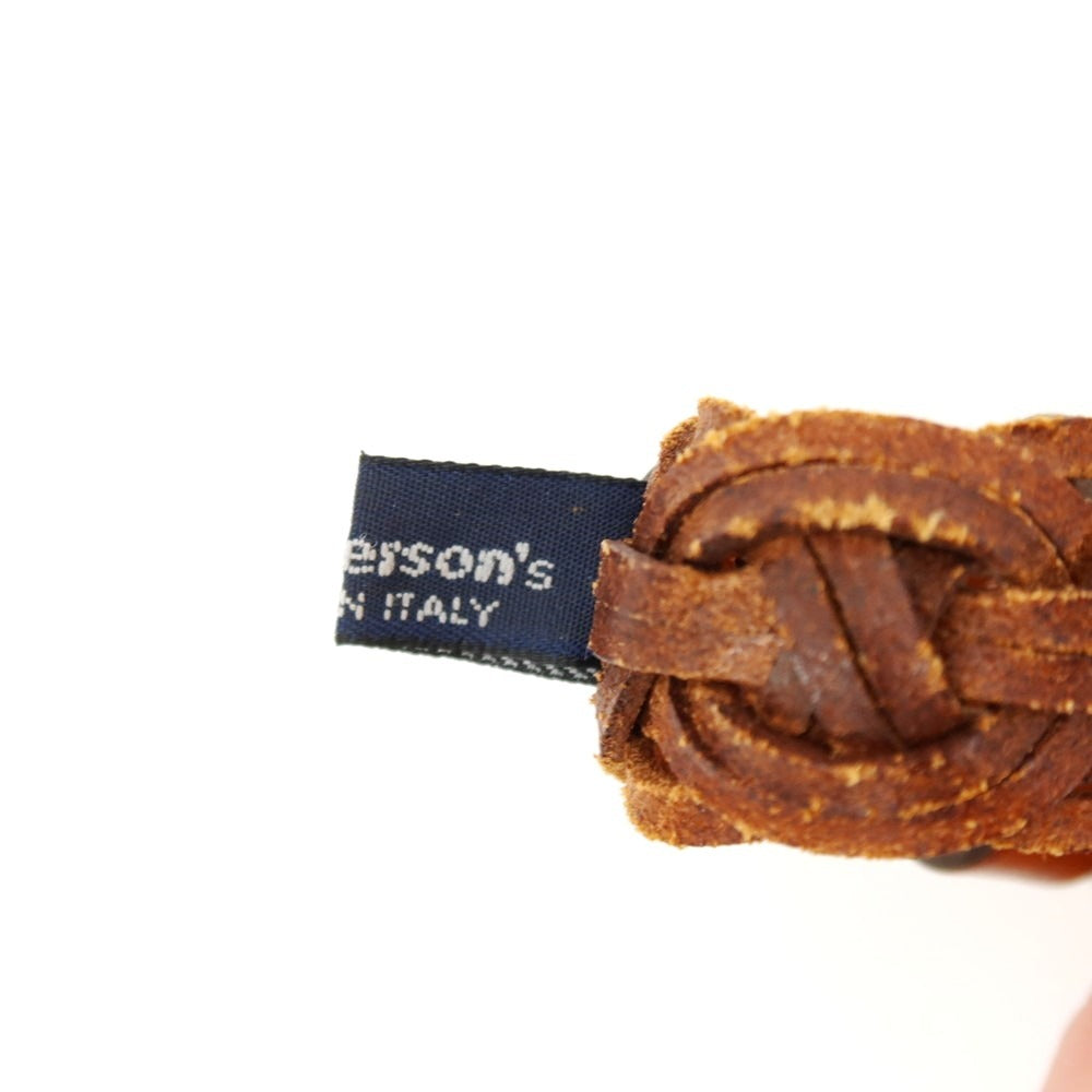 【中古】アンダーソンズ Andersons レザー メッシュベルト ブラウンxシルバー【サイズ90】【 状態ランクB 】【 メンズ 】