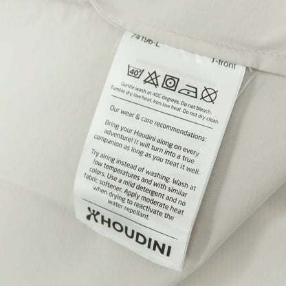 【中古】フーディニ HOUDINI ポリエステル スタンドカラー ジップアップ シェルジャケット ライトグレー【サイズS】【 状態ランクB 】【 メンズ 】