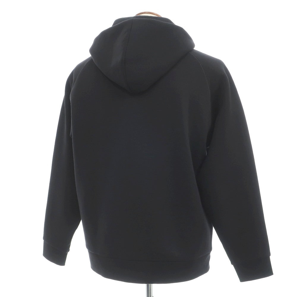 【SALE30%OFF/返品不可】【中古】トゥモローランド TOMORROWLAND スビンコットン＆ポリエステル ハーフジップ パーカー ブラック【 サイズM 】【 状態ランクB 】【 メンズ 】