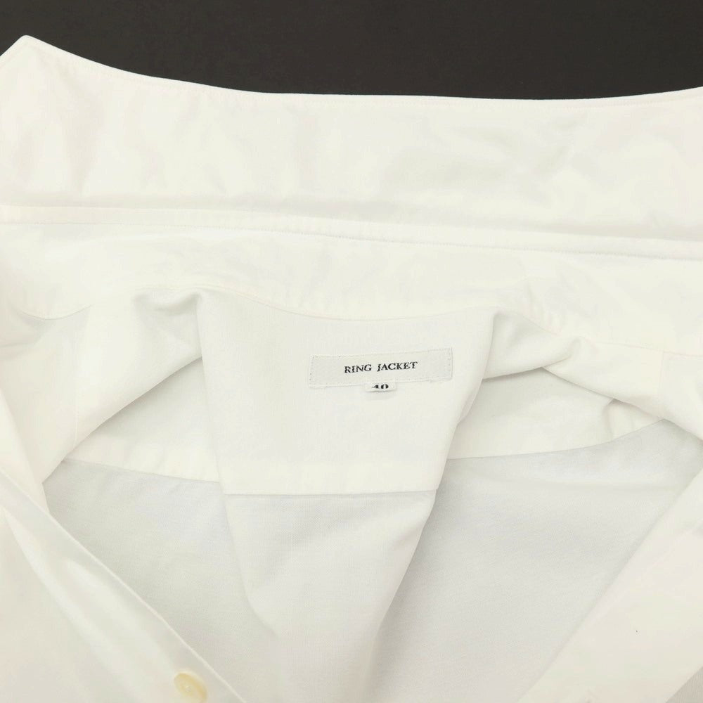 【中古】リングヂャケット RING JACKET コットン ホリゾンタルカラー ドレスシャツ ホワイト【サイズ40】【 状態ランクC 】【 メンズ 】