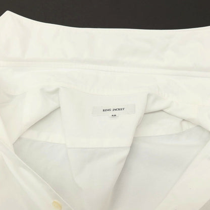 【中古】リングヂャケット RING JACKET コットン ホリゾンタルカラー ドレスシャツ ホワイト【サイズ40】【 状態ランクC 】【 メンズ 】