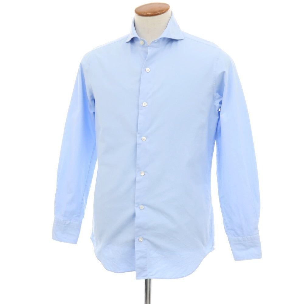 【中古】リングヂャケット RING JACKET コットン ホリゾンタルカラー ドレスシャツ ブルー【サイズ40】【 状態ランクC 】【 メンズ 】