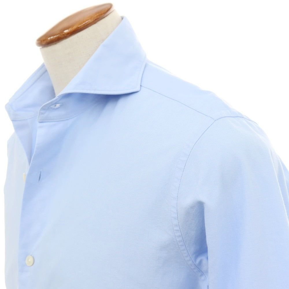 【中古】リングヂャケット RING JACKET コットン ホリゾンタルカラー ドレスシャツ ブルー【サイズ40】【 状態ランクC 】【 メンズ 】