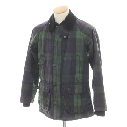 【中古】バブアー Barbour SL BEDALE ビデイル ワックスコットン チェック フィールドジャケット ネイビーxグリーン【サイズ36】【 状態ランクC 】【 メンズ 】