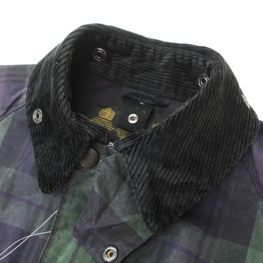 【中古】バブアー Barbour SL BEDALE ビデイル ワックスコットン チェック フィールドジャケット ネイビーxグリーン【サイズ36】【 状態ランクC 】【 メンズ 】