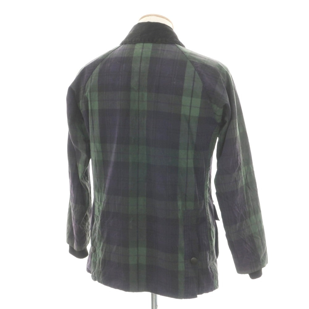 【中古】バブアー Barbour SL BEDALE ビデイル ワックスコットン チェック フィールドジャケット ネイビーxグリーン【サイズ36】【 状態ランクC 】【 メンズ 】
