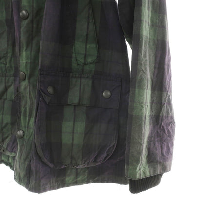 【中古】バブアー Barbour SL BEDALE ビデイル ワックスコットン チェック フィールドジャケット ネイビーxグリーン【サイズ36】【 状態ランクC 】【 メンズ 】
