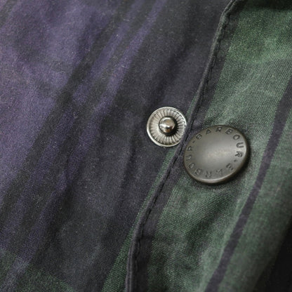 【中古】バブアー Barbour SL BEDALE ビデイル ワックスコットン チェック フィールドジャケット ネイビーxグリーン【サイズ36】【 状態ランクC 】【 メンズ 】