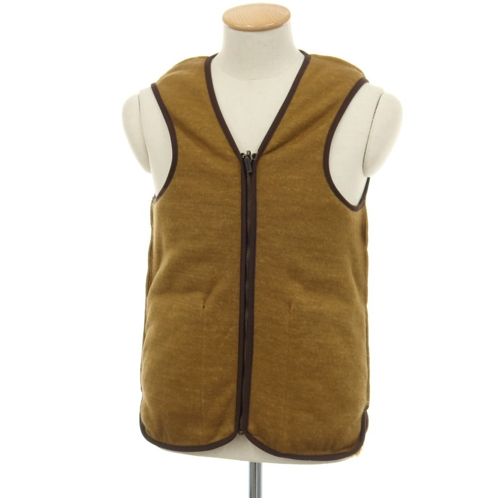 【中古】バブアー Barbour アクリルポリエステル ジップアップ ファー ライナーベスト ブラウン【サイズ34】【 状態ランクC 】【 メンズ 】