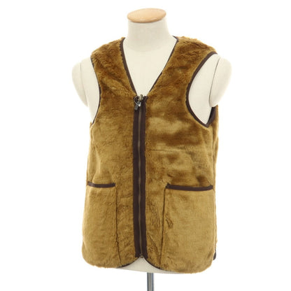 【中古】バブアー Barbour アクリルポリエステル ジップアップ ファー ライナーベスト ブラウン【サイズ34】【 状態ランクC 】【 メンズ 】
