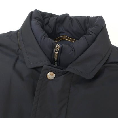 【中古】ムーレー MOORER ポリエステル ライナーダウンベスト付き コート ダークネイビー【サイズ46】【 状態ランクC 】【 メンズ 】