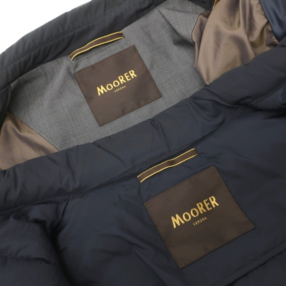 【中古】ムーレー MOORER ポリエステル ライナーダウンベスト付き コート ダークネイビー【サイズ46】【 状態ランクC 】【 メンズ 】