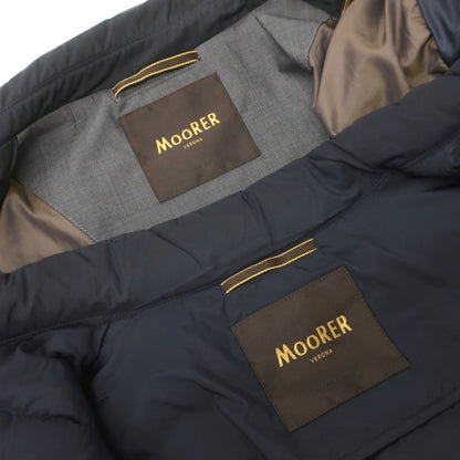 【中古】ムーレー MOORER ポリエステル ライナーダウンベスト付き コート ダークネイビー【サイズ46】【 状態ランクC 】【 メンズ 】